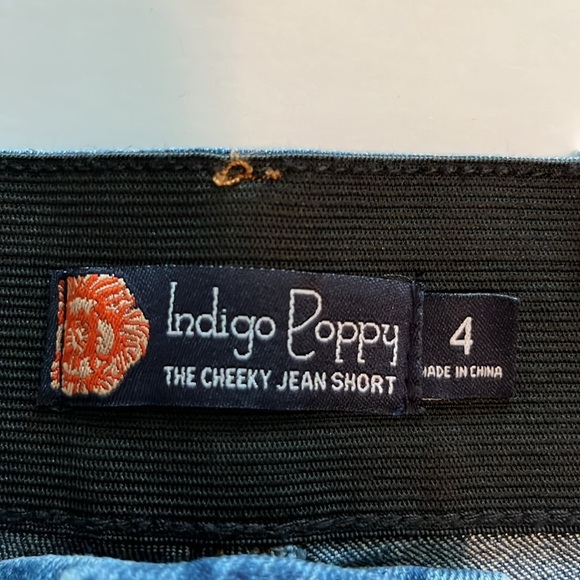 Indigo Poppy 4” Short Mid Rise NWT Size 4 - Picture 10 of 16